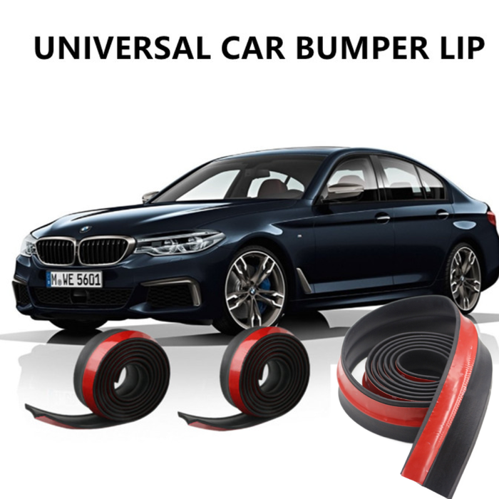 Car Front Bumper Lip Skirt Protector Splitter Body Spoiler Rubber Universal 2.5M