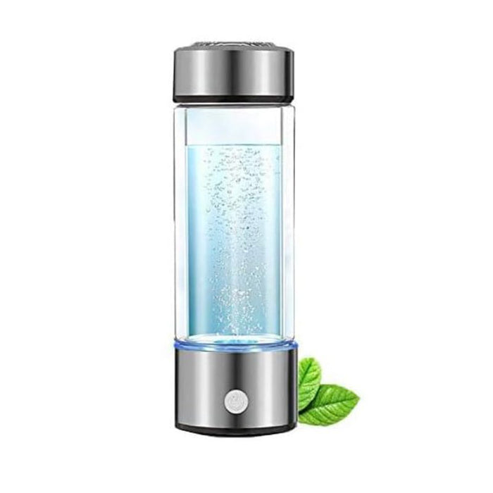 USB Rechargeable Hydrogen Water Generator Bottle 420ml Portable Glass Water Bottle