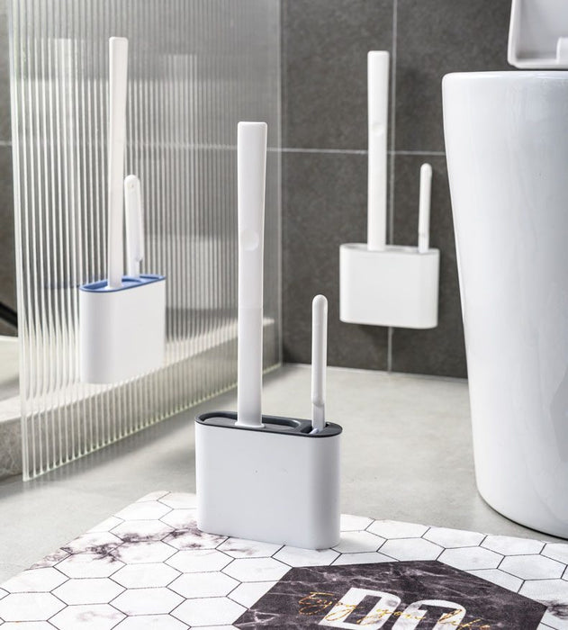 Flex Silicone Toilet Brush with Holder
