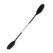 Black kayak paddle on a white background