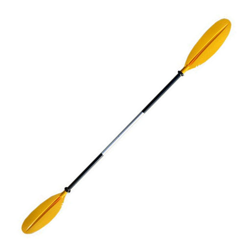 Orange kayak paddle on a white background