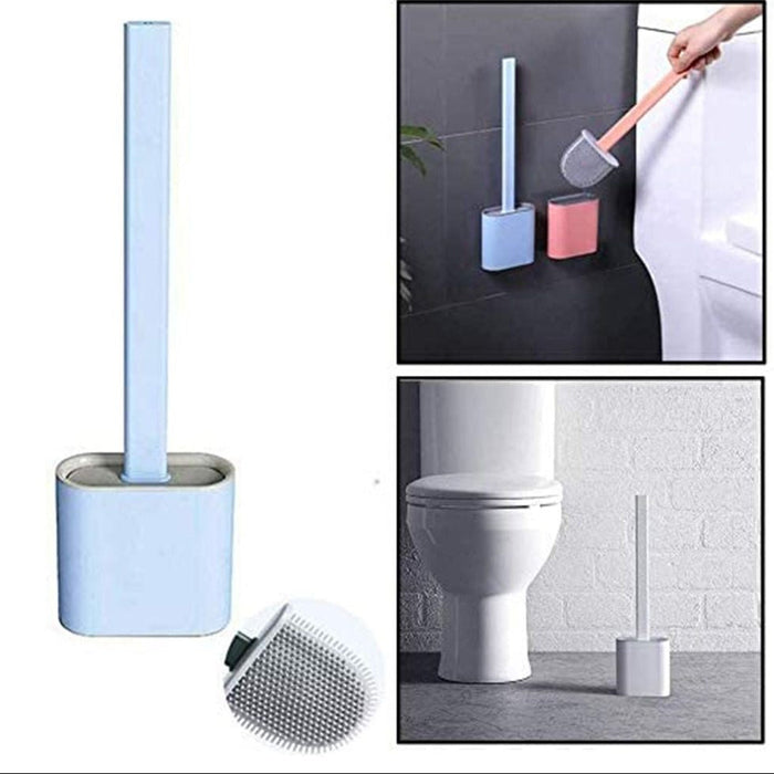 Flex Silicone Toilet Brush with Holder