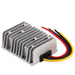 Rectangular electronic component with wires on a white background