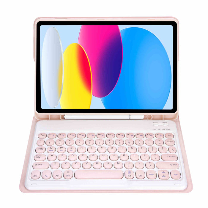 iPad 10Gen 10.9, iPad 11 (A16 2025) Keyboard Case - Pink