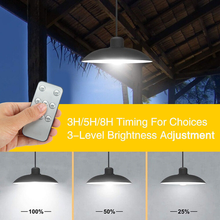 Double Head Solar Pendant Light