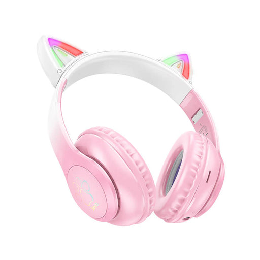 Hoco LED Cat Ear Headphones Pink - image 2