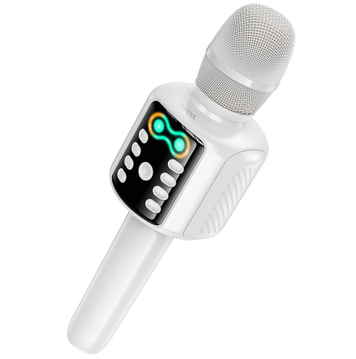 Hoco Karaoke Mic and Speaker, USB/SD/Aux, White