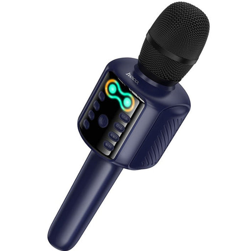 Hoco Karaoke Mic and Speaker, USB/SD/Aux, Blue