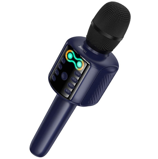 Hoco Karaoke Mic and Speaker, USB/SD/Aux, Blue