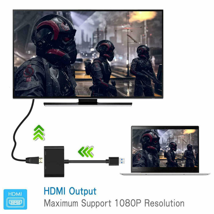 USB 3.0 to HDMI VGA 1080P Adapter