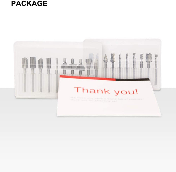 10pcs HSS Router Bits + 10pcs Rotary Bits