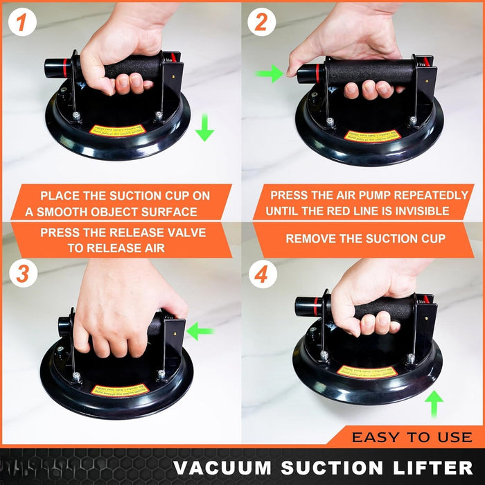 Glass Suction Cup w/ Case 160KG