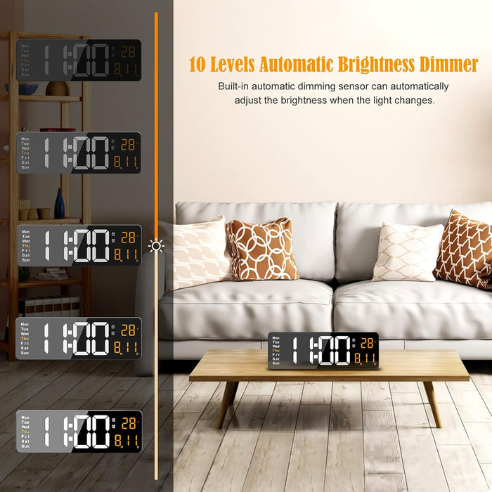 Digital Wall Clock Large