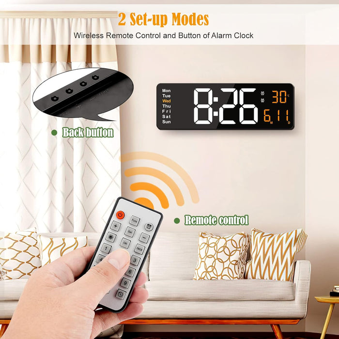 Digital Wall Clock Large