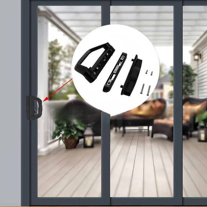 Patio Sliding Door Handle Set with Lock