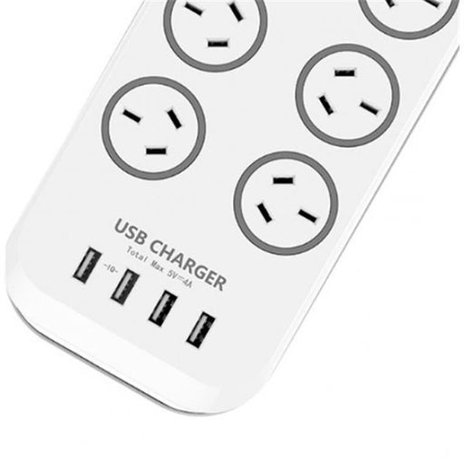 Huntkey 8 Outlet Surge Protected Powerboard with 4 USB Charging Ports Output:5V, 4A - image 2