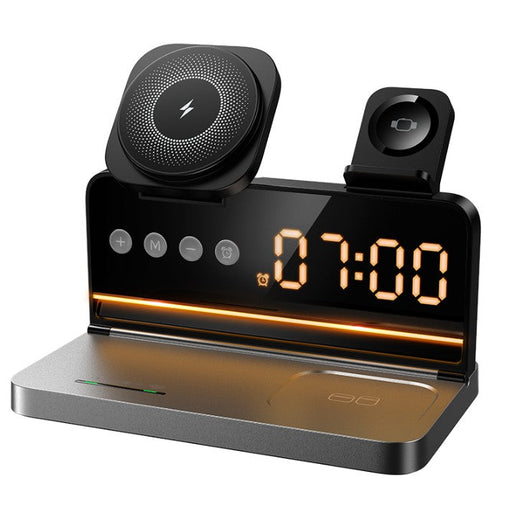 Hoco 15W 4-in-1 Magnetic Wireless Fast Charger with Alarm Clock