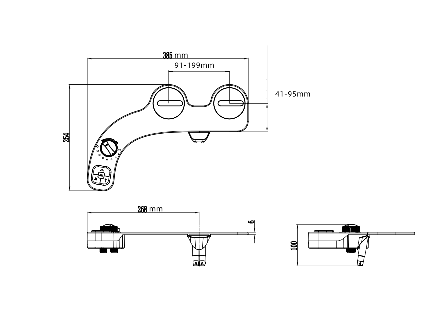 Non-electric Bidet Attachment Cold Water Toilet Seat Attachment