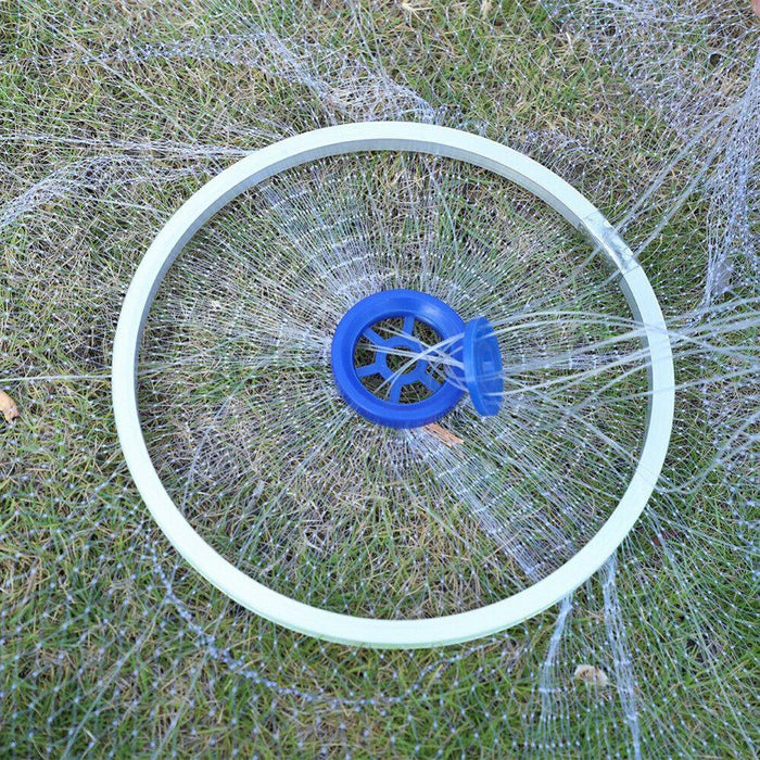 Nylon Monofilament Cast Fishing Net on a grassy area