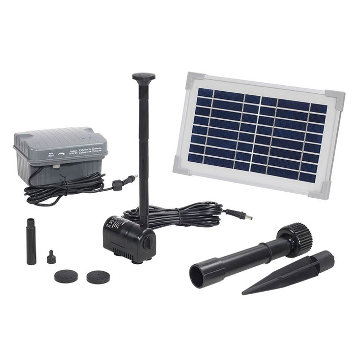 Solar Fountain Pump with Backup Battery