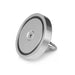 Silver magnetic ring on a white background