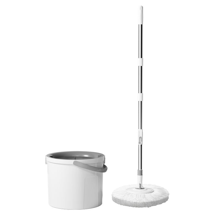 Spin Mop and Bucket Set – 360° Rotating Microfiber Mop with Telescopic Handle