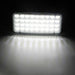 Rectangular LED light on a dark background