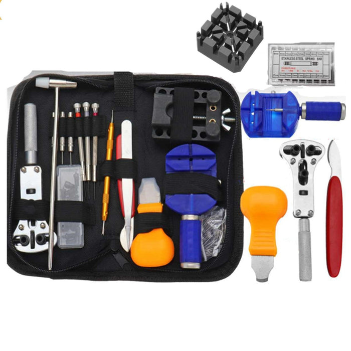 506pcs Watch Repair Tool Kit Back Case Opener Remover Spring Pin Bars Watchmaker