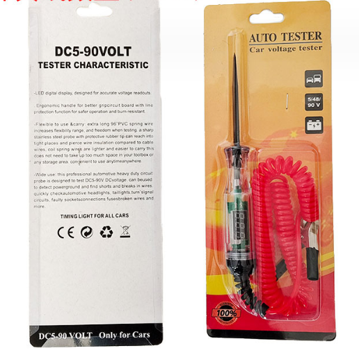 Auto Car Electrical Circuit Voltage Tester 5-90V Red