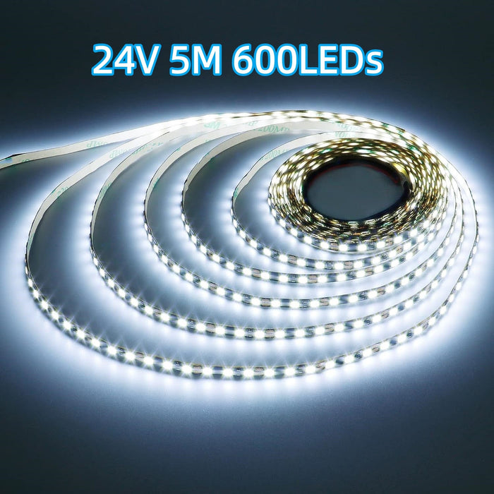 2835 24V 5M LED Strip Light Cool White 120LED/M