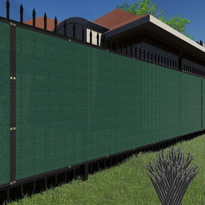 180GSM Privacy Fence Screen 1M x 7M Heavy Duty HDPE Garden Shade Cover Green