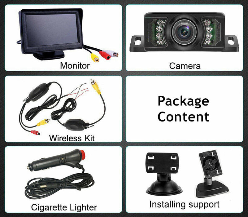 5 Inch Wireless Reverse Camera Kit with Monitor & Night Vision