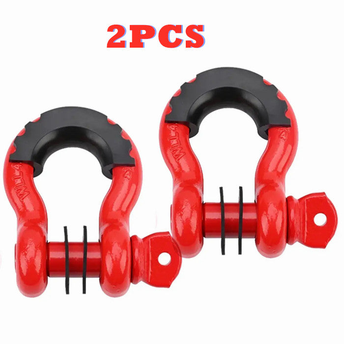 2 Pack D Ring Shackle 3/4" with 7/8" Screw Pin