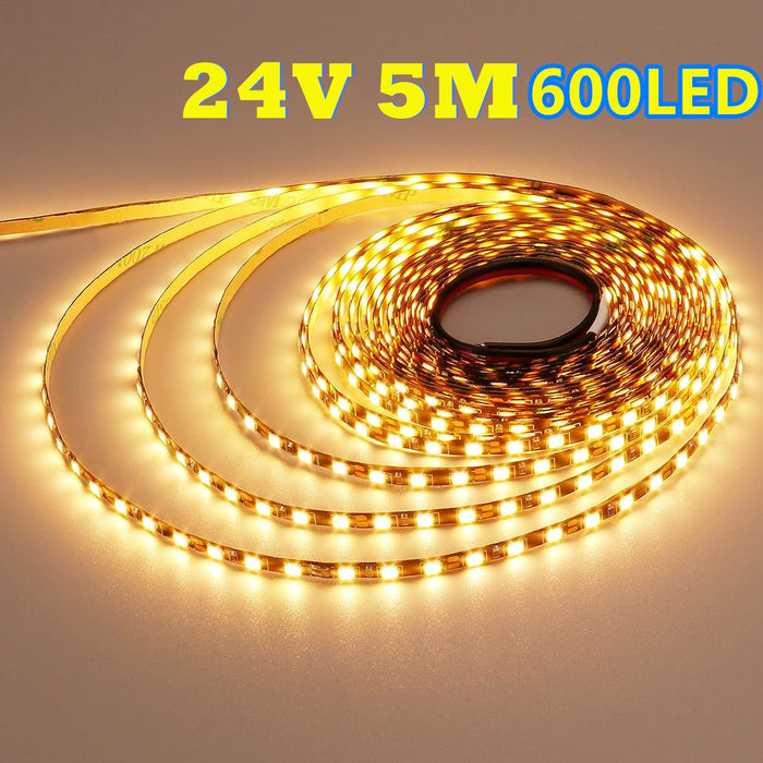 2835 24V 5M LED Strip Light Warm White 600LED