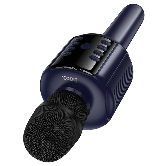 Hoco Karaoke Mic and Speaker, USB/SD/Aux, Blue - image 2