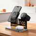 Hoco 15W 4-in-1 Magnetic Wireless Fast Charger with Alarm Clock - image 2