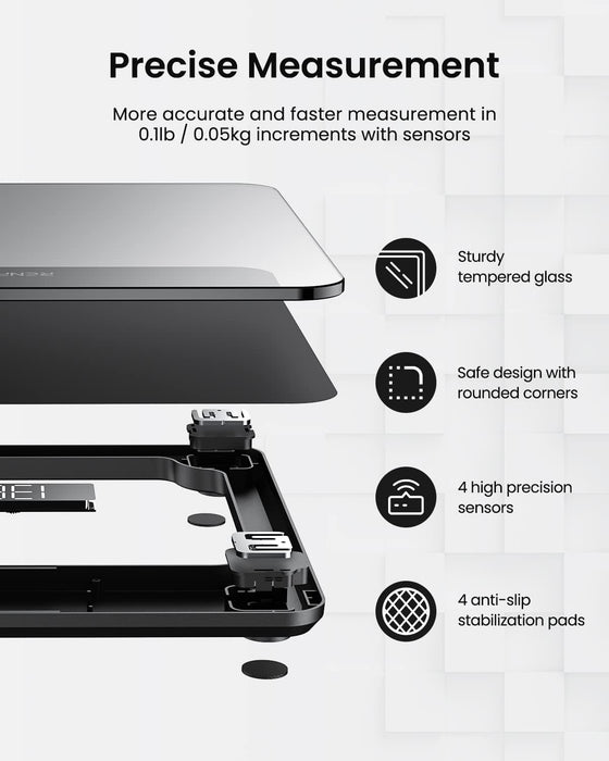 Renpho Digital Bathroom Scale Black - image 3