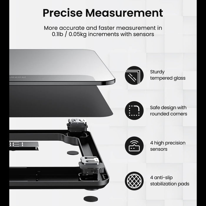 Renpho Digital Bathroom Scale Black - image 3