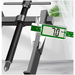 Digital caliper measuring a diameter with a clear background