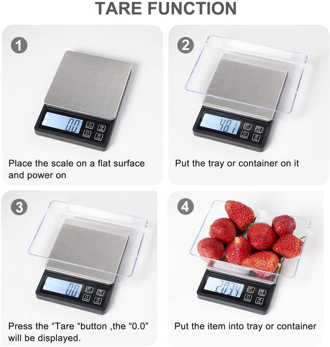 Digital Pocket Scale with USB Rechargeable 3000g/0.1g