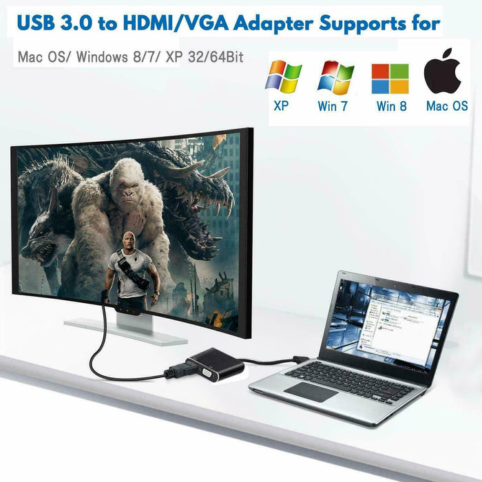 USB 3.0 to HDMI VGA 1080P Adapter