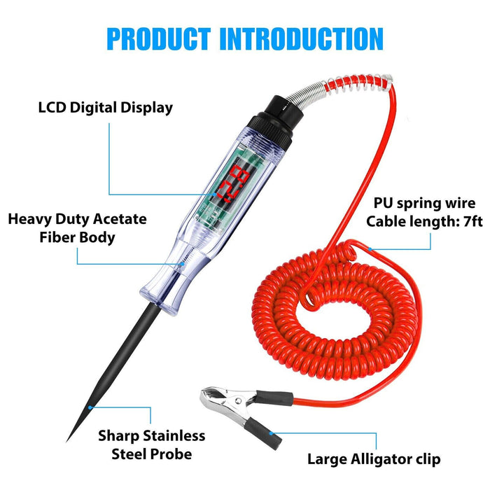 Auto Car Electrical Circuit Voltage Tester 5-90V Red