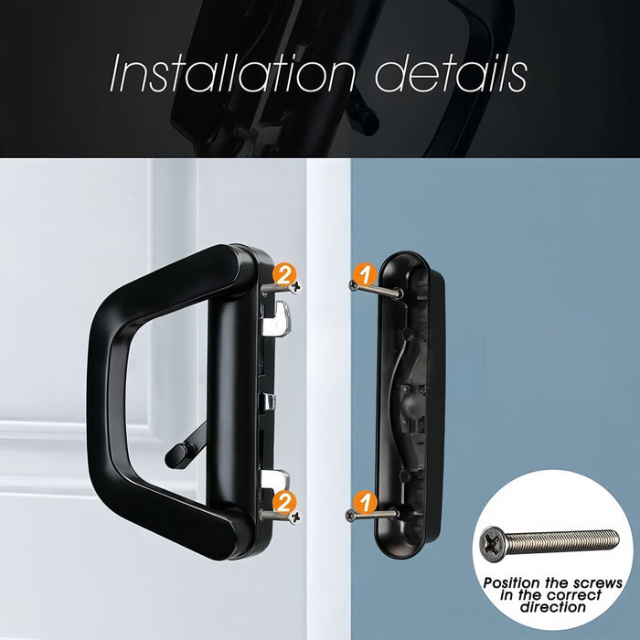 Patio Sliding Door Handle Set with Lock