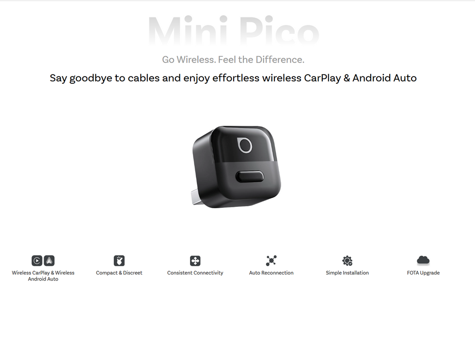 Ottocast Mini Pico Wireless CarPlay/Android Auto Adapter - image 3