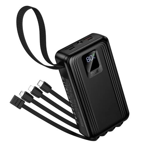 Titan PowerUp 30000mAh 22.5W Power Bank with 4 Built-In Cables - image 3