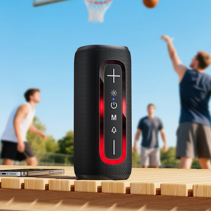 Hoco Party 10W LED Bluetooth Speaker with FM USB AUX Black - image 3