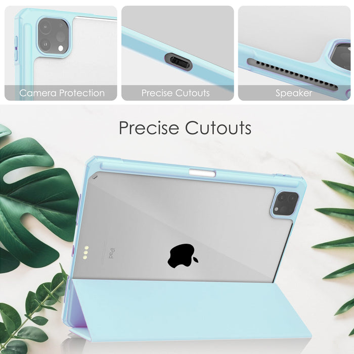 iPad Pro 12.9" Case with Pencil Holder -Light Blue