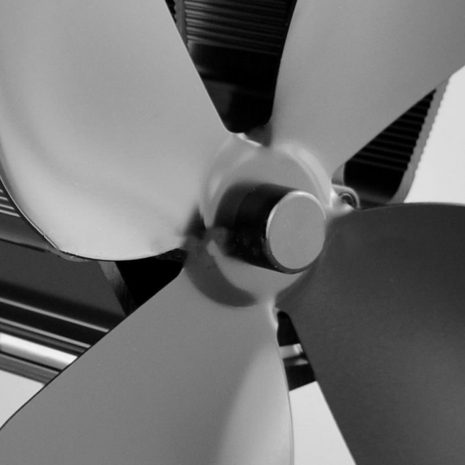 Close-up of a propeller with a blurred background