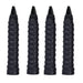 Four black textured grips on a white background