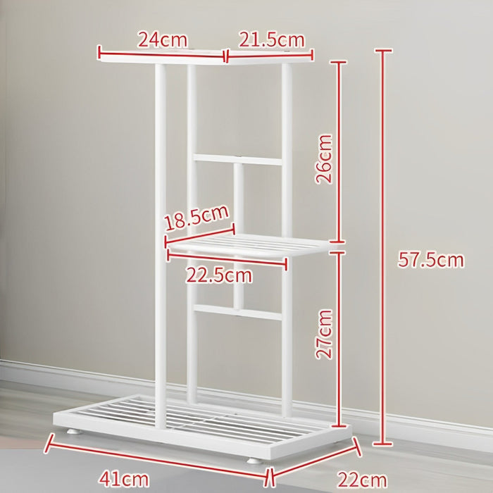3 Layer Flower Stand Plant Shelf - White